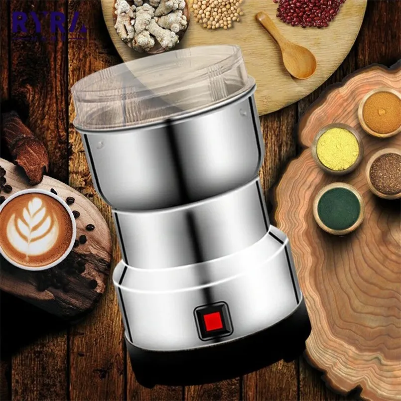 Stainless-Steel-Nima-Multifunctional-Grinder-Smash-STAR-Machine-Coffee-Beans-Electric-Grinder-and-Coffee-Maker-Household-Electric-Mixer-Grinder.