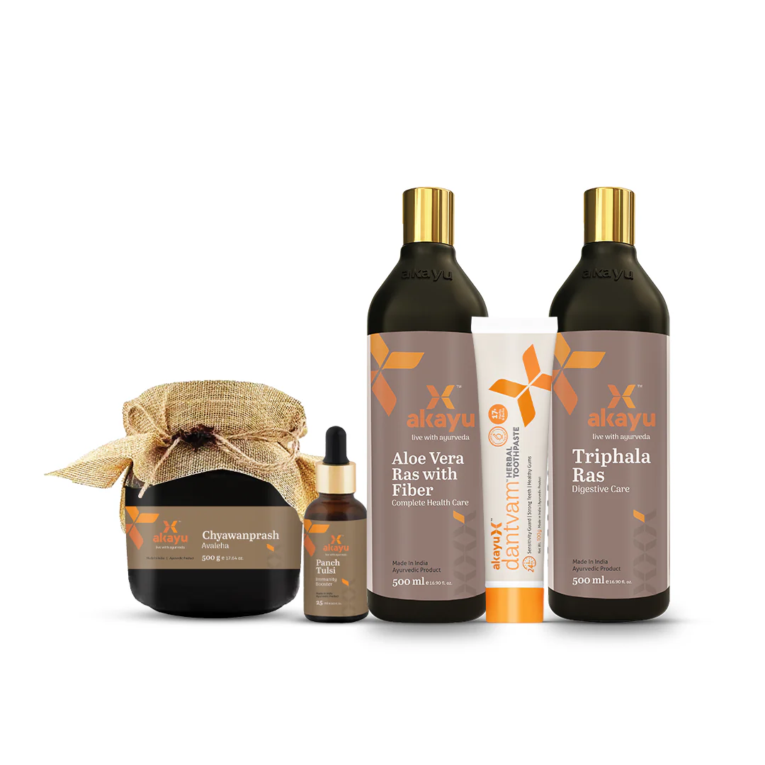 Complete Family Immunity Pro Kit   (Chyawanprash Avaleha-500gm, Panch Tulsi Drops-25ml, Triphala Juice-500ml,  Aloe Vera Ras-500ml, Dantvam Herbal Toothpaste-100gm)