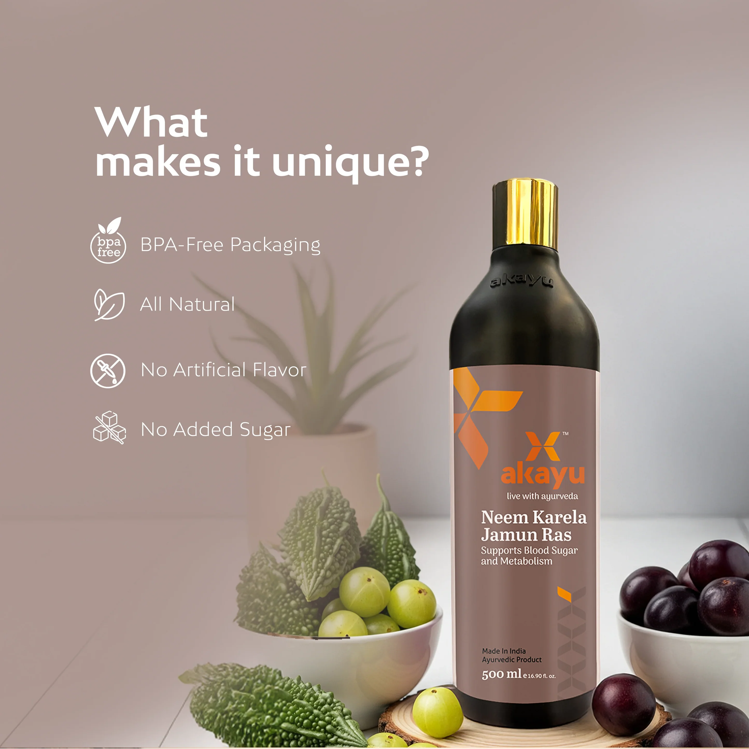 Neem Karela Jamun Herbal Juice