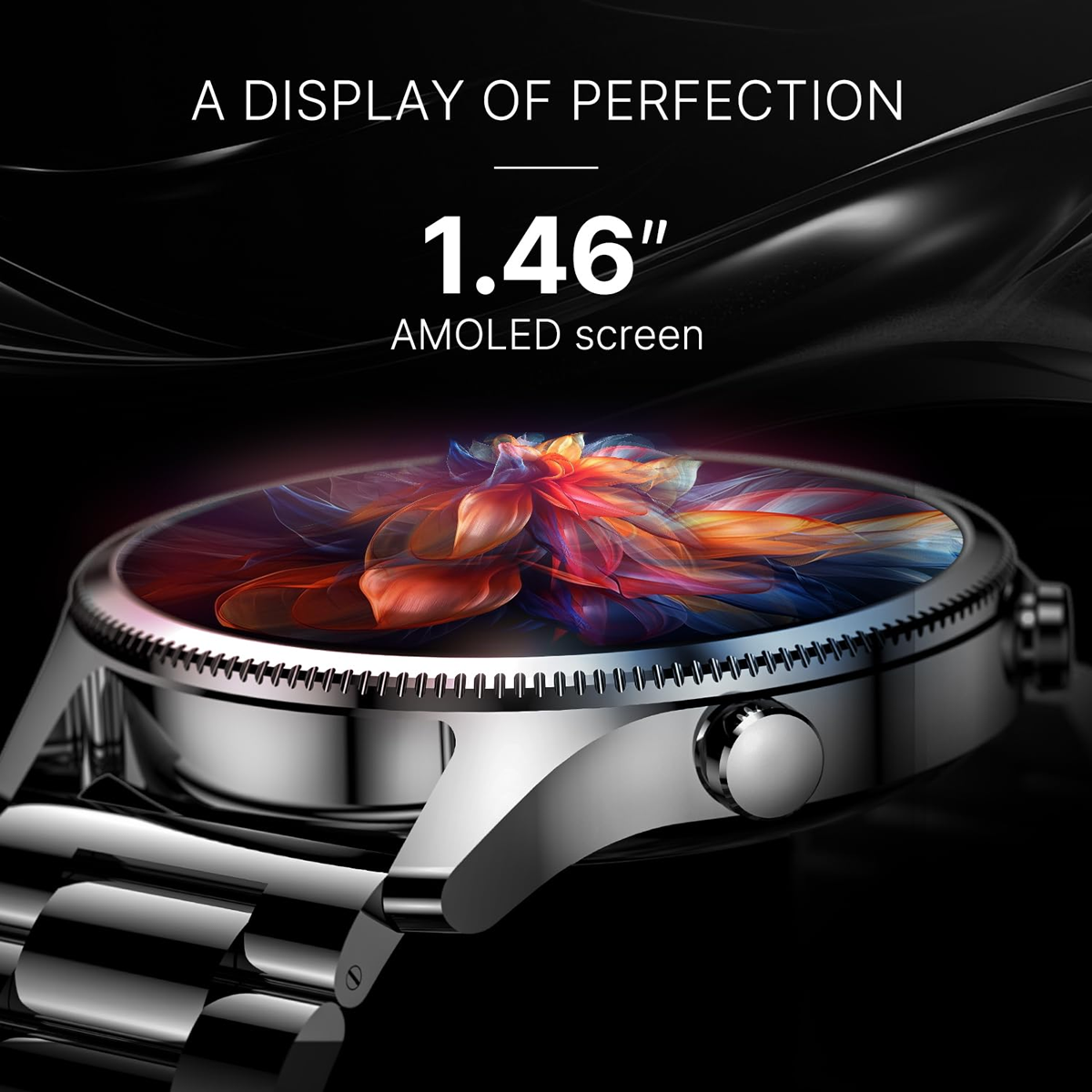 Noise Halo Plus 1.46" Super AMOLED Elite Smartwatch (Bluetooth Calling · Stainless Steel Build · Always-On Display · Up to 7 Days Battery)