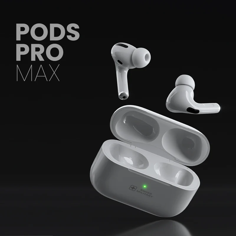 Swiss Earbuds Pods Pro Max (White)