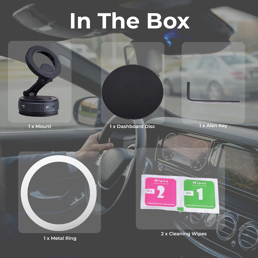 Magneto Magnetic Mobile Holder with Vacuum Grip