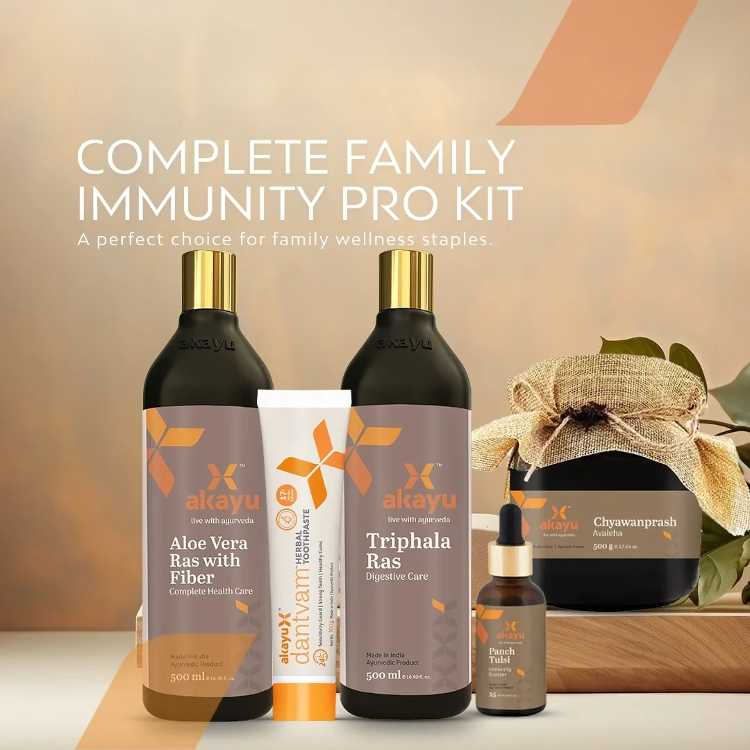 Complete Family Immunity Pro Kit   (Chyawanprash Avaleha-500gm, Panch Tulsi Drops-25ml, Triphala Juice-500ml,  Aloe Vera Ras-500ml, Dantvam Herbal Toothpaste-100gm)