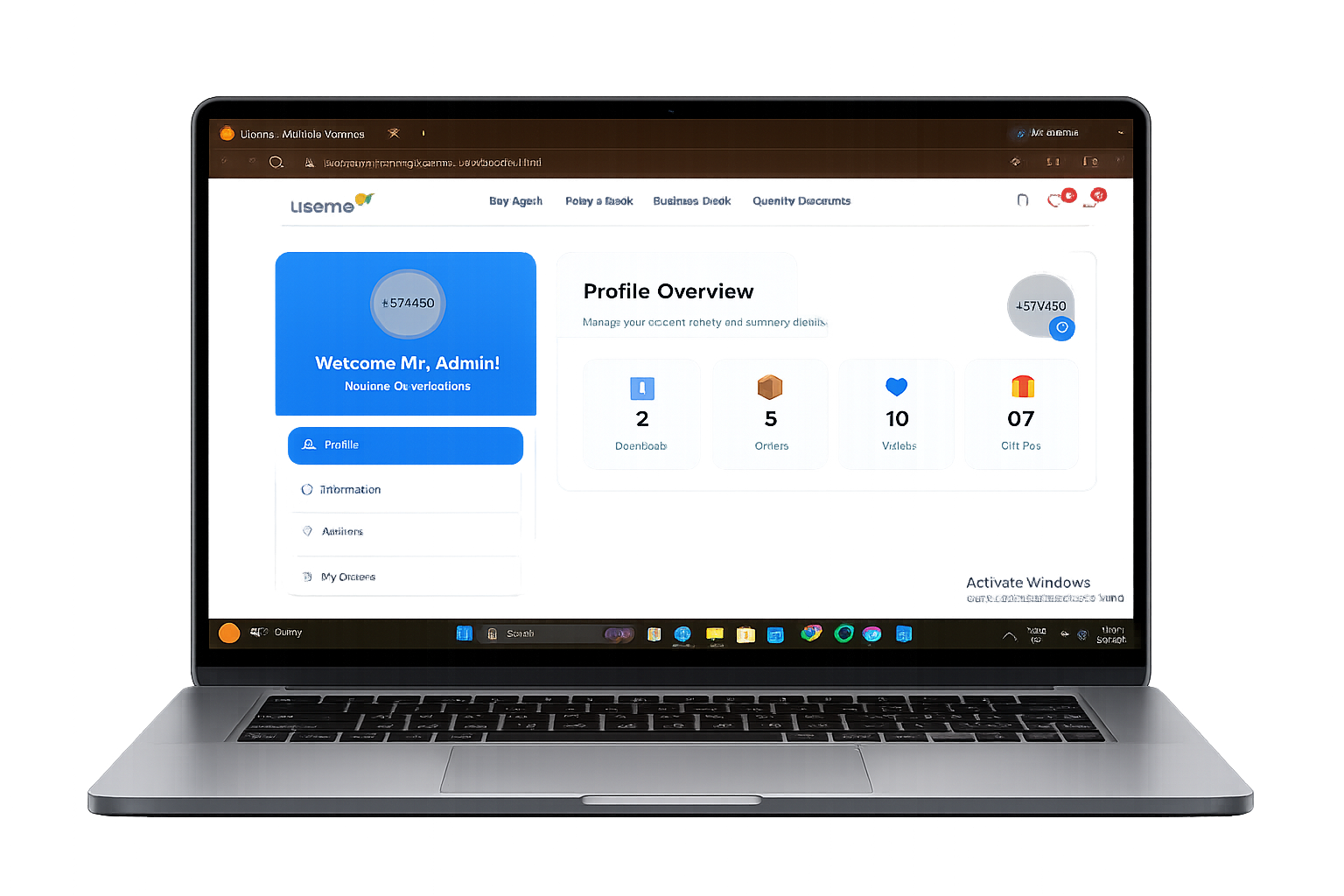 Dashboard Interface